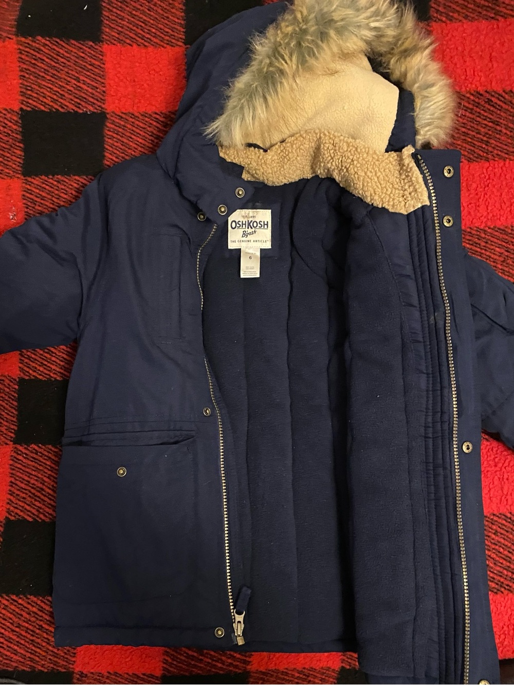 OshKosh B'gosh Navy Zip-Front Kids Jacket